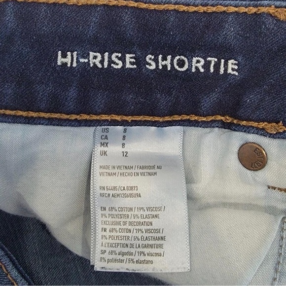 American Eagle Outfitters Women's Dark Blue Denim Shorts size 8 - Picture 6 of 6